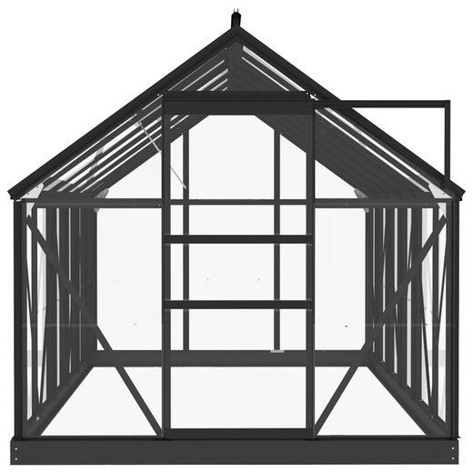 Glas Gewchshaus Anthrazit 155x298x191 cm Aluminium