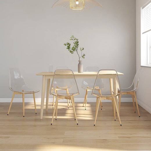 Esszimmersthle 6 Stk. Transparent PET