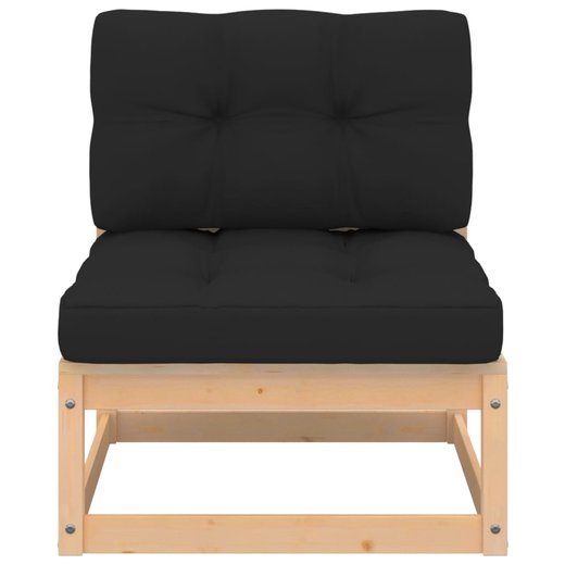 8-tlg. Garten-Lounge-Set mit Kissen Massivholz Kiefer