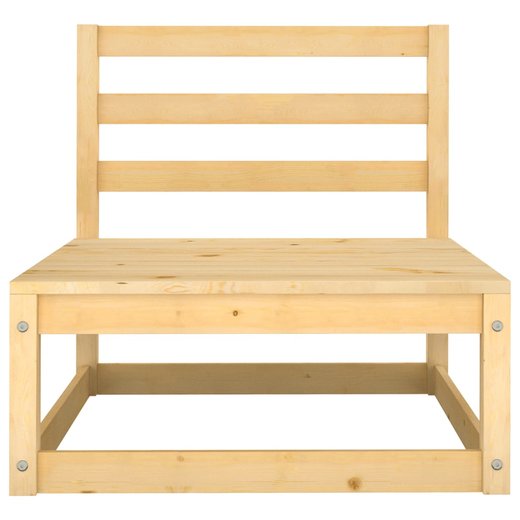6-tlg. Garten-Lounge-Set mit Kissen Massivholz Kiefer