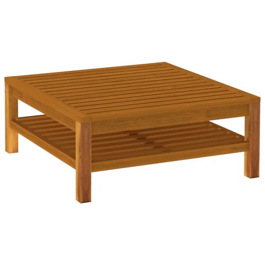 5-tlg. Garten-Lounge-Set mit Creme Kissen Massivholz Akazie