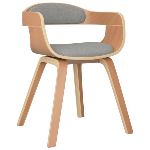 Esszimmersthle 2 Stk. Taupe Bugholz und Stoff