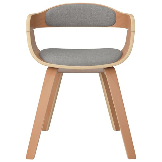 Esszimmersthle 2 Stk. Taupe Bugholz und Stoff