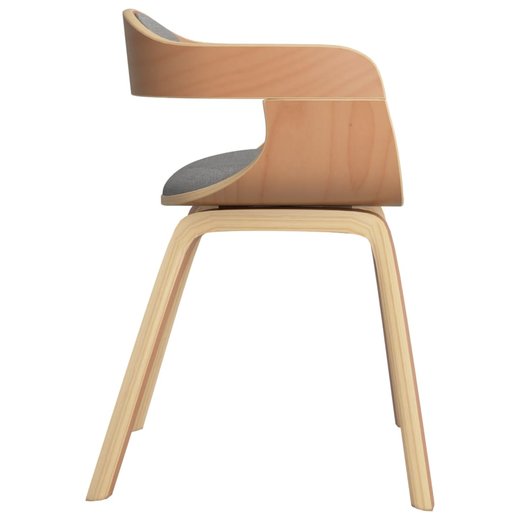Esszimmersthle 2 Stk. Taupe Bugholz und Stoff