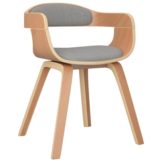 Esszimmersthle 4 Stk. Taupe Bugholz und Stoff