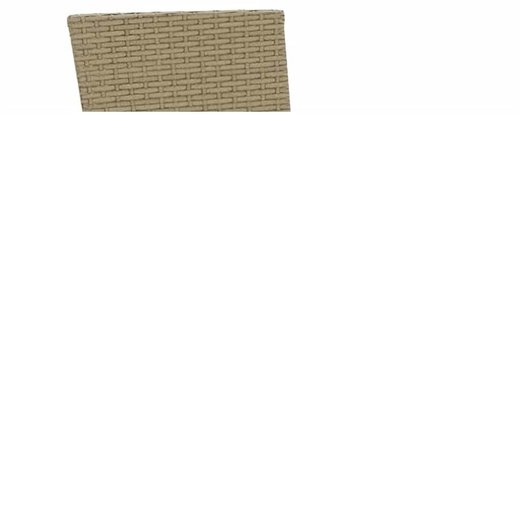 5-tlg. Garten-Essgruppe mit Kissen Poly Rattan Beige