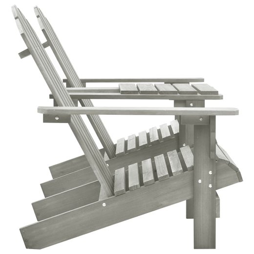 Garten-Adirondack-Sthle mit Teetisch Massivholz Tanne Grau