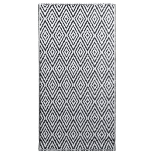 Outdoor-Teppich Wei und Schwarz 80x150 cm PP