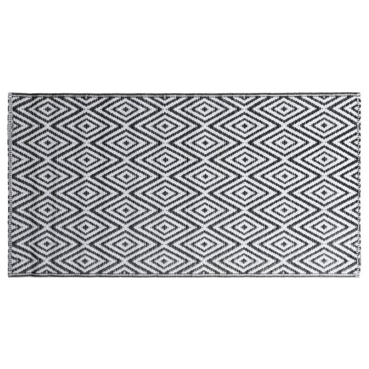 Outdoor-Teppich Wei und Schwarz 80x150 cm PP