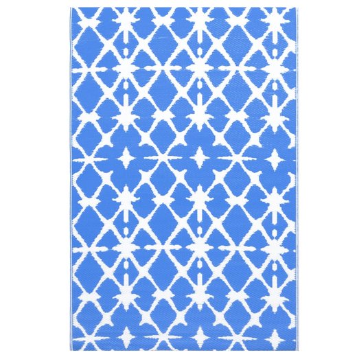 Outdoor-Teppich Blau und Wei 80x150 cm PP