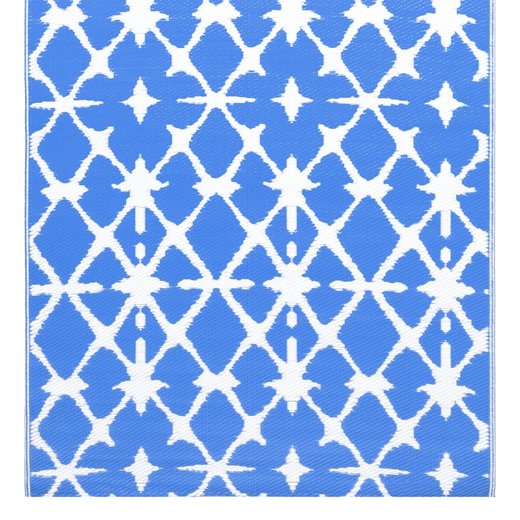 Outdoor-Teppich Blau und Wei 80x150 cm PP