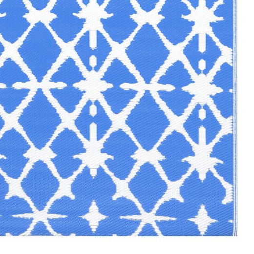 Outdoor-Teppich Blau und Wei 80x150 cm PP