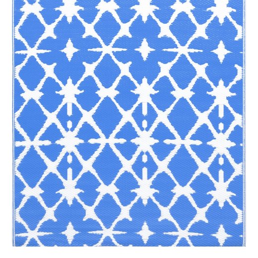 Outdoor-Teppich Blau und Wei 120x180 cm PP