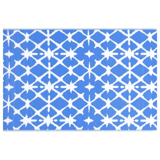 Outdoor-Teppich Blau und Wei 160x230 cm PP