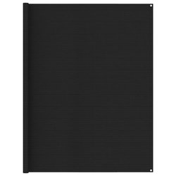 Zeltteppich 250x450 cm Schwarz