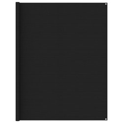 Zeltteppich 250x550 cm Schwarz