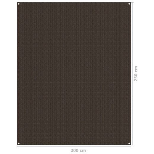 Zeltteppich 250x200 cm Braun