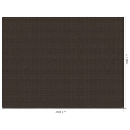 Zeltteppich 300x400 cm Braun