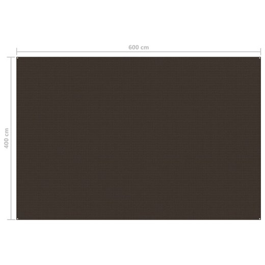 Zeltteppich 400x600 cm Braun