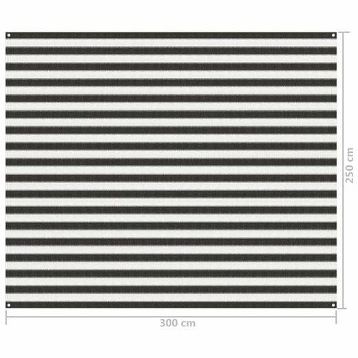 Zeltteppich 250x300 cm Anthrazit und Wei