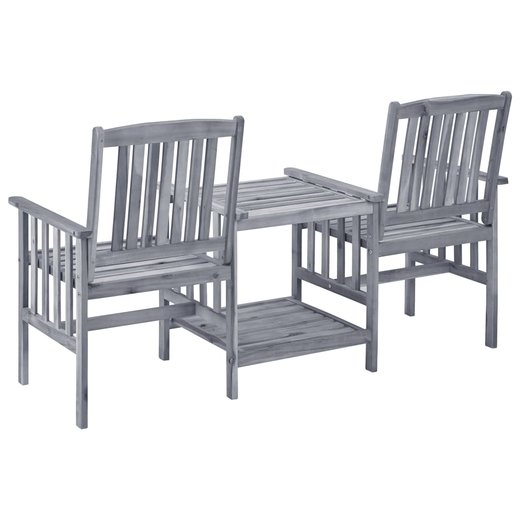 Gartensthle mit Teetisch 159x61x92 cm Massivholz Akazie
