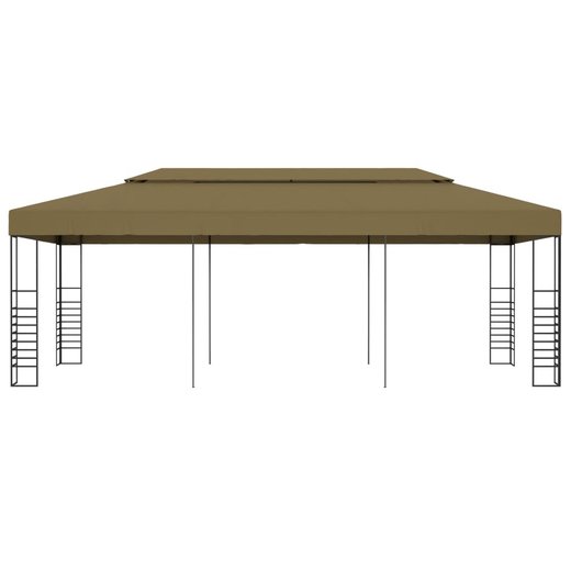 Gartenpavillon 6x3x2,7 m Taupe 180 g/m