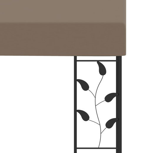 Wand-Pavillon 6x3x2,5 m Taupe