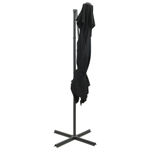 Ampelschirm mit Lftung Schwarz 250x250 cm