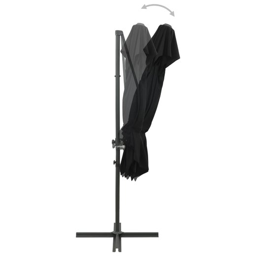 Ampelschirm mit Lftung Schwarz 250x250 cm