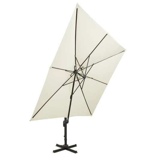Ampelschirm mit Lftung 300x300 cm Sandfarben