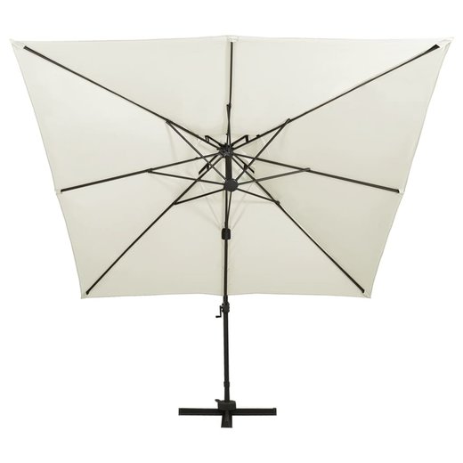 Ampelschirm mit Lftung 300x300 cm Sandfarben