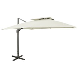 Ampelschirm mit Lftung 300x300 cm Sandfarben