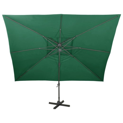 Ampelschirm mit Lftung Grn 400x300 cm