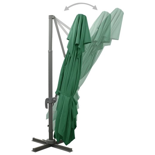 Ampelschirm mit Lftung Grn 400x300 cm