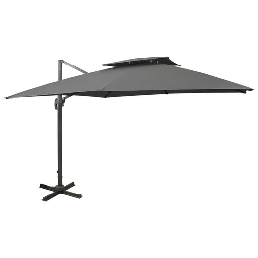 Ampelschirm mit Lftung 300x300 cm Anthrazit