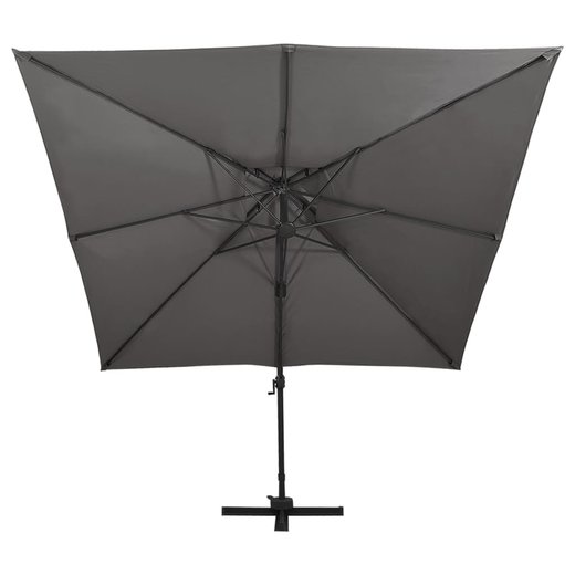 Ampelschirm mit Lftung 300x300 cm Anthrazit