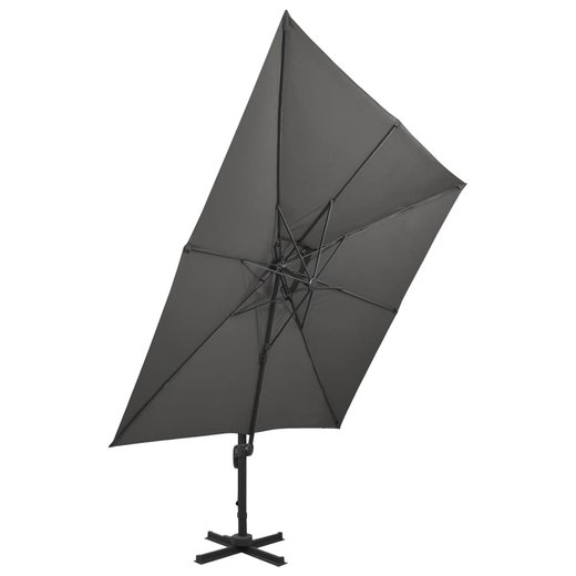 Ampelschirm mit Lftung 300x300 cm Anthrazit