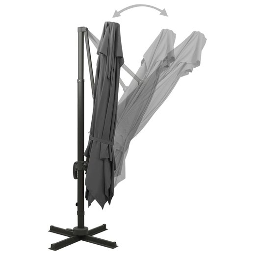 Ampelschirm mit Lftung 300x300 cm Anthrazit