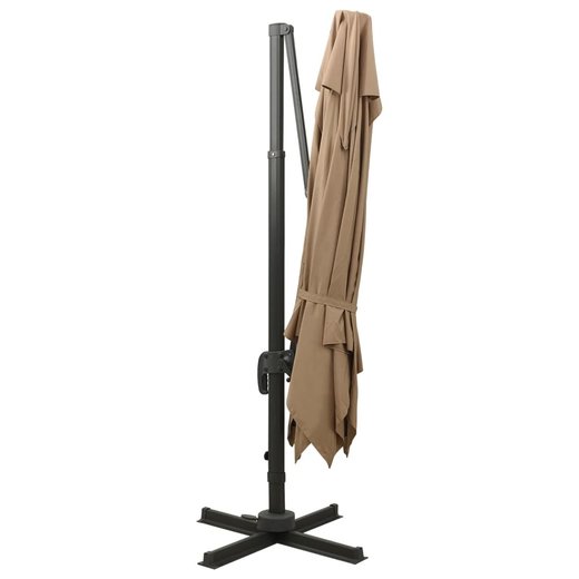 Ampelschirm mit Lftung 300x300 cm Taupe
