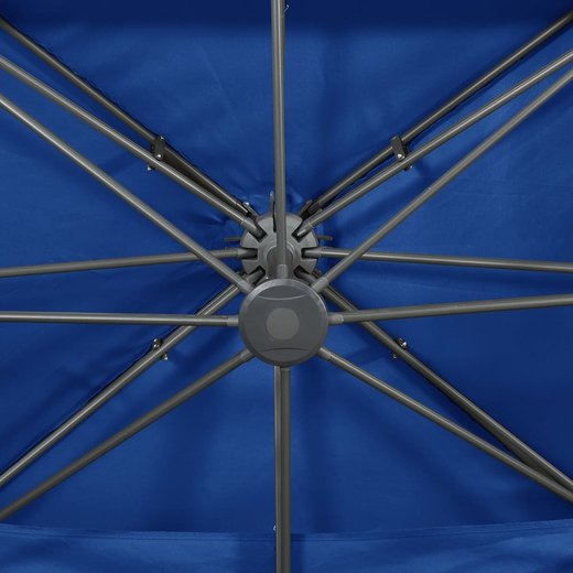 Ampelschirm mit Lftung Azurblau 400x300 cm