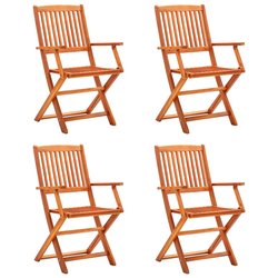 Klappbare Gartensthle 4 Stk. Massivholz Eukalyptus