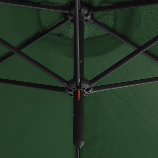 Doppel-Sonnenschirm mit Stahlmast Grn 600 cm