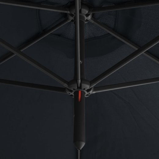 Doppel-Sonnenschirm mit Stahlmast Anthrazit 600 cm