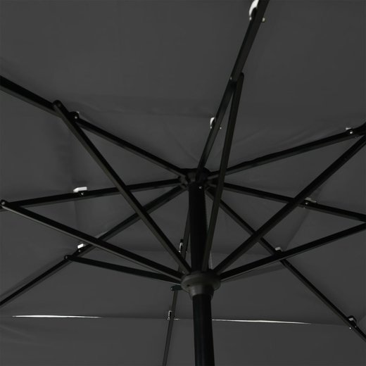 Sonnenschirm mit Aluminium-Mast 3-lagig Anthrazit 2,5x2,5 m