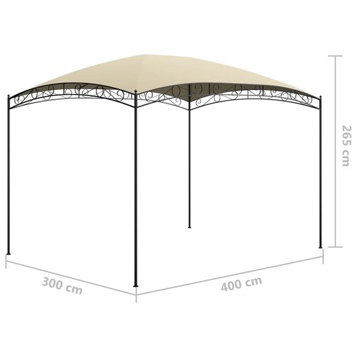 Pavillon 3x4x2,65 m Cremewei 180 g/m