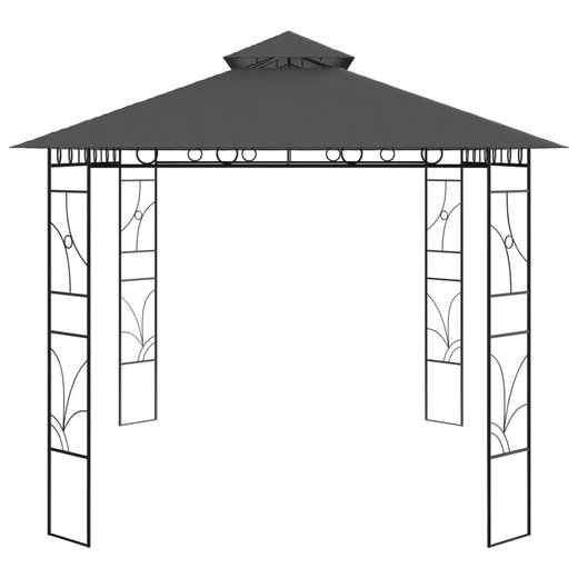 Pavillon 4x3x2,7 m Anthrazit 160 g/m