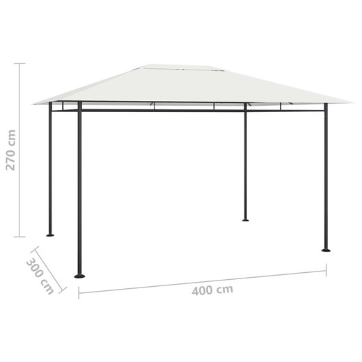 Pavillon 4x3x2,7 m Creme 180 g/m