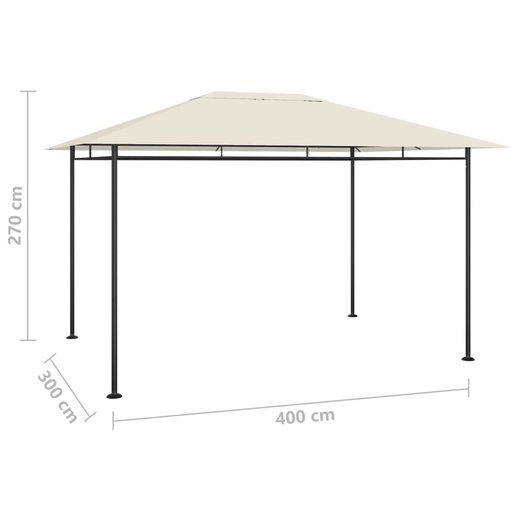 Pavillon 4x3x2,7 m Taupe 180 g/m