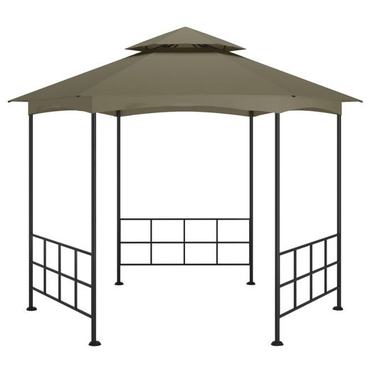 Pavillon mit Seitenwnden 3,1x2,7 m Taupe