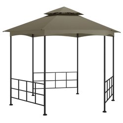 Pavillon mit Seitenwnden 3,1x2,7 m Taupe